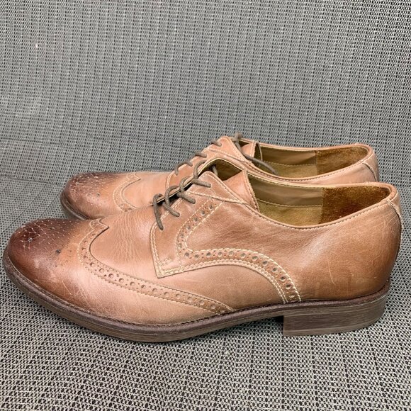 Bostonian Mens Size 11M Two Tone Brown Oxford Wingtip Leather Shoes - Picture 2 of 9